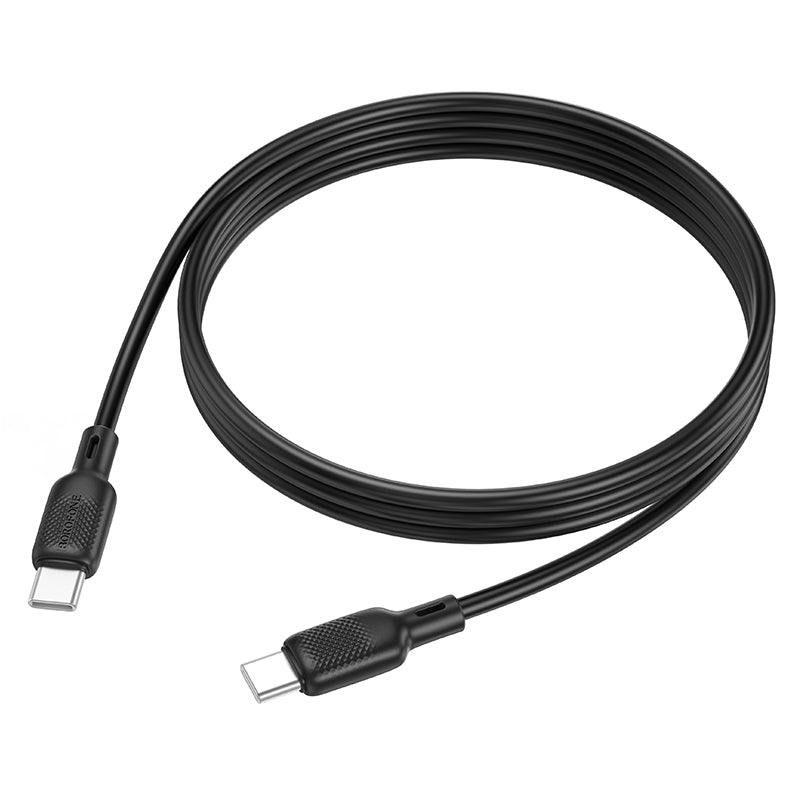USB-C til USB-C data- og opladningskabel Borofone BX113 Lenny, 60W, 1m, Sort