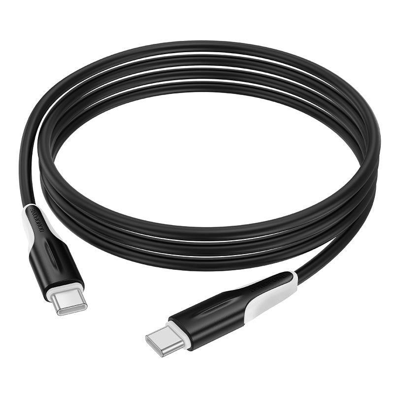 USB-C til USB-C data- og opladningskabel Borofone BX119 New, 60W, 1m, Sort