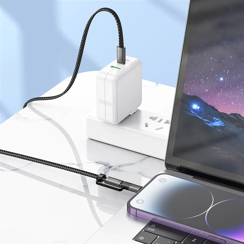 USB-C til Lightning / USB-C data- og opladningskabel HOCO X125, 60W, 1m, Sort