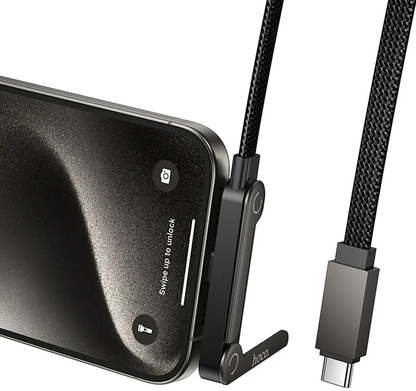 USB-C Data- og Opladningskabel - USB-C HOCO U150 Exquisite, 60W, 1,2m, Sort