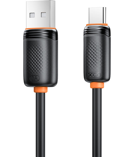 USB-A til USB-C data- og opladningskabel XO Design NB302, 18W, 1m, Sort