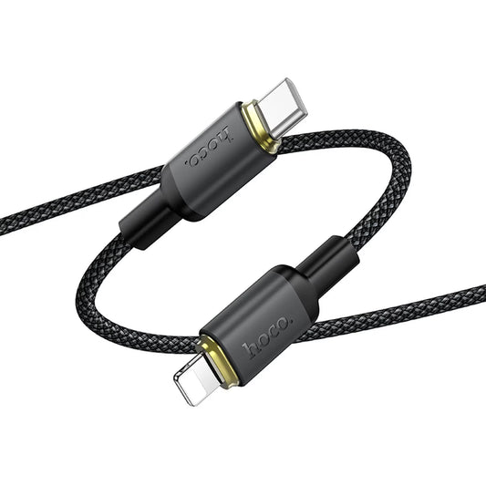 USB-A til Lightning data- og opladningskabel HOCO X128 Benefit, 10W, 1m, Sort