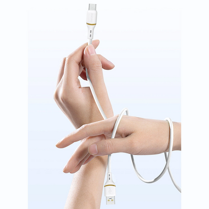 USB-C Data- og Opladningskabel - USB-C Dudao L25C, 30W, 1m, Hvid
