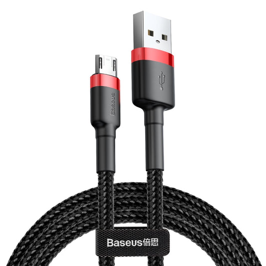 Data- og opladningskabel USB-A til microUSB Baseus Cafule, 18W, 2m, Rød