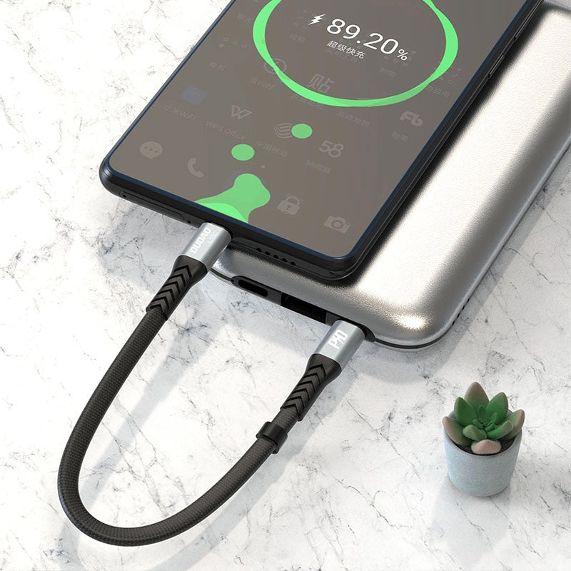 Data- og opladningskabel USB-C - USB-C Dudao L10C, 100W, 0.23m, Sort
