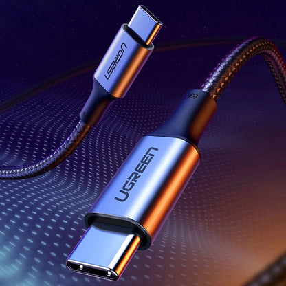 USB-C Data- og Opladningskabel UGREEN US316, 100W, 1.5m, Grå