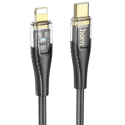 Data- og opladningskabel USB-C - Lightning HOCO U121, 27W, 1,2m, Sort