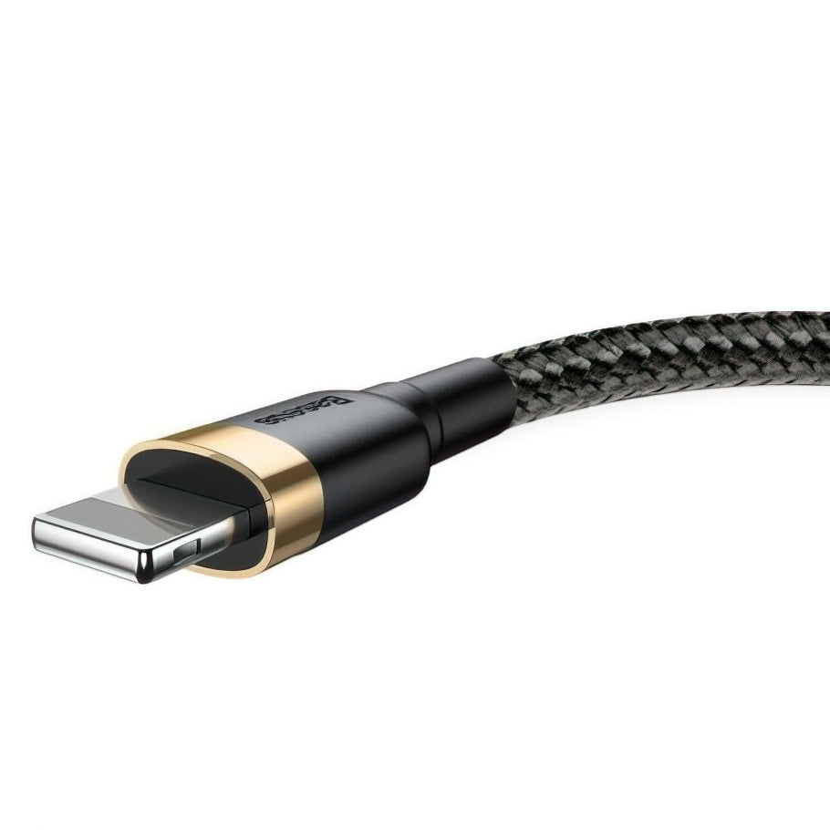 Data- og opladningskabel USB-A - Lightning Baseus Cafule, 18W, 3m, Guld CALKLF-RV1