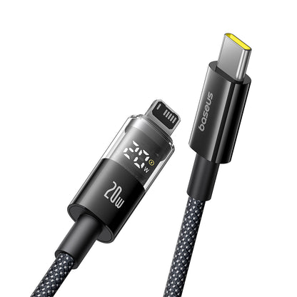 Data- og opladningskabel USB-C - Lightning Baseus Display 2, 20W, 2m, Sort P10382703121-01