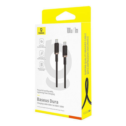 USB-C Data og Opladningskabel - USB-C Baseus Dura Series, 100W, 1m, Guld P10377803U01-00