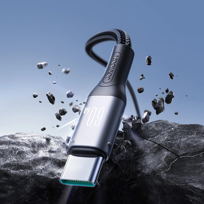 USB-C Data- og Opladningskabel - USB-C Joyroom S-A28 Flash, 60W, 1m, Sort