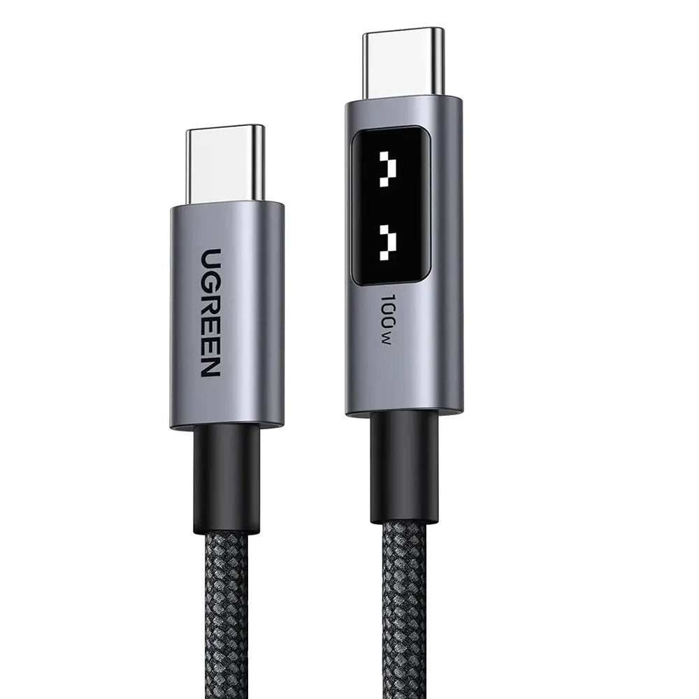 USB-C Data og Opladningskabel - USB-C UGREEN L509, 100W, 0.5m, Grå