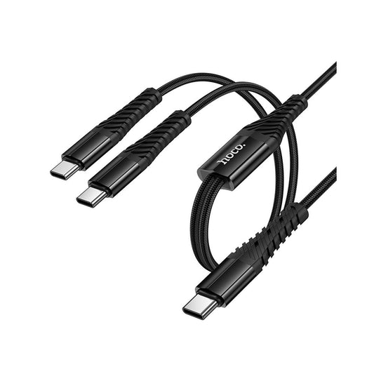 USB-C Opladerkabel - 2 x USB-C HOCO X123, 10W, 1m, Sort