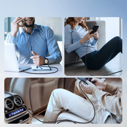 USB-A - USB-C Joyroom S-A25 Light-Speed data- og opladningskabel, 100W, 1.2m, Sort