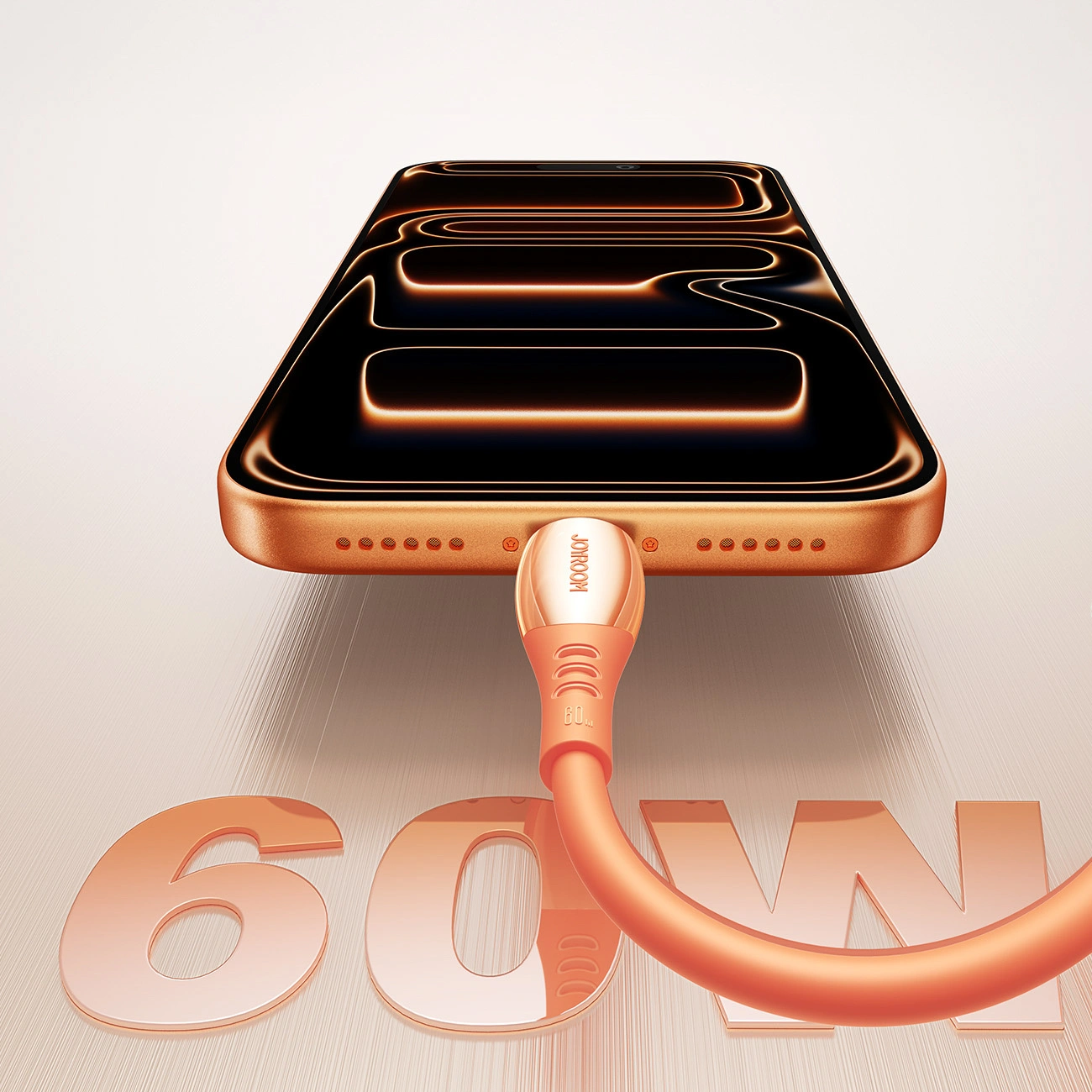 Data- og opladningskabel USB-C - USB-C Joyroom S-A59 Vibrant, 60W, 1.2m, Orange