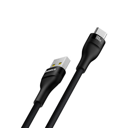 USB-A til USB-C data- og opladningskabel Baseus Flash Series II, 100W, 2m, Sort P10311804111-01