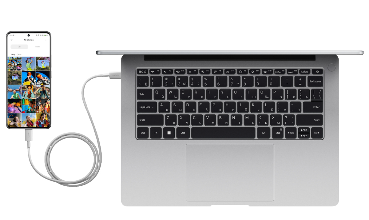 USB-C Data- og Opladningskabel - USB-C Xiaomi, 120W, 2m, Hvid BHR087AGL
