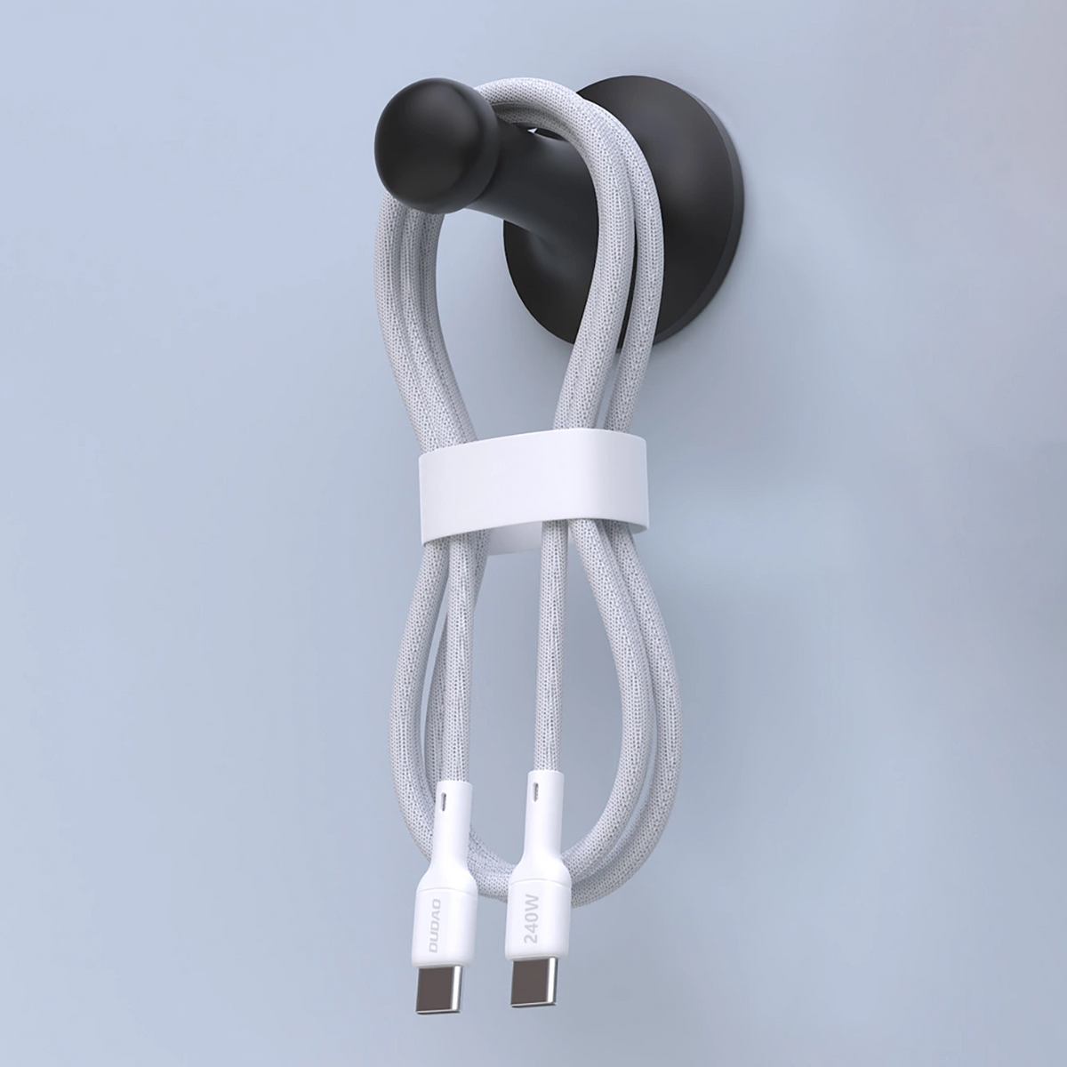 USB-C Data- og Opladningskabel - USB-C Dudao L9C Max, 240W, 1,2m, Hvid