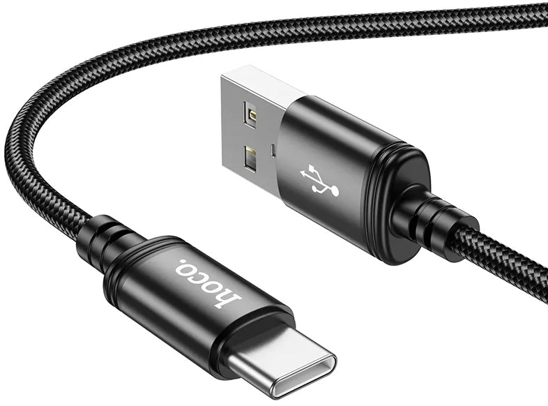 Data- og opladningskabel USB-A - USB-C HOCO X89, 18W, 2m, Sort