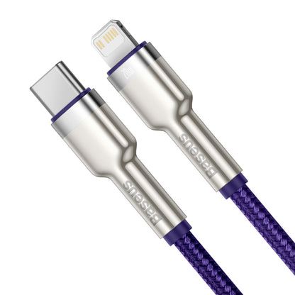 Data- og opladningskabel USB-C - Lightning Baseus Cafule Metal Series, 20W, 1m, Lilla CATLJK-A05