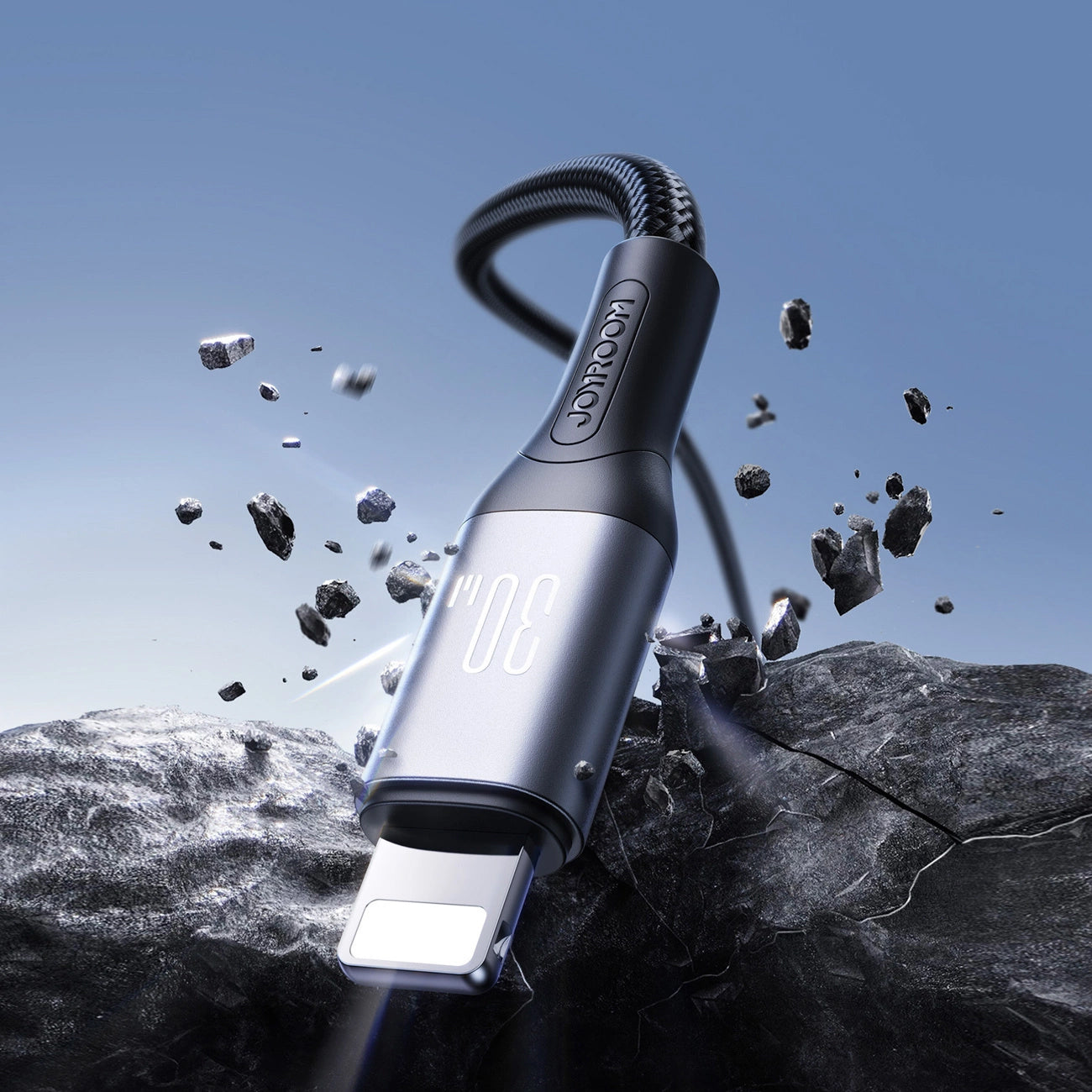 USB-C - Lightning data- og opladningskabel Joyroom S-A28 Flash, 30W, 1m, Sort
