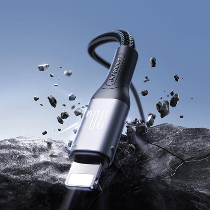 USB-C - Lightning data- og opladningskabel Joyroom S-A28 Flash, 30W, 1m, Sort