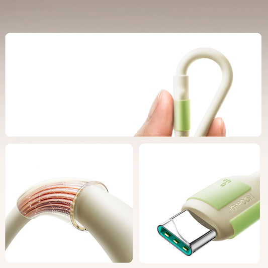 Data- og opladningskabel USB-A - USB-C Joyroom S-A53, 30W, 2m, Beige