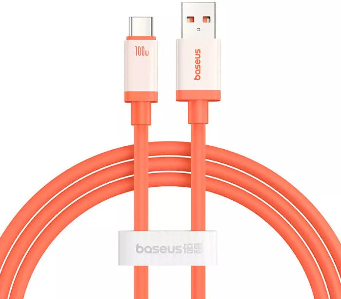 Data- og opladningskabel USB-A - USB-C Baseus Zero Degree Series, 100W, 2m, Rød
