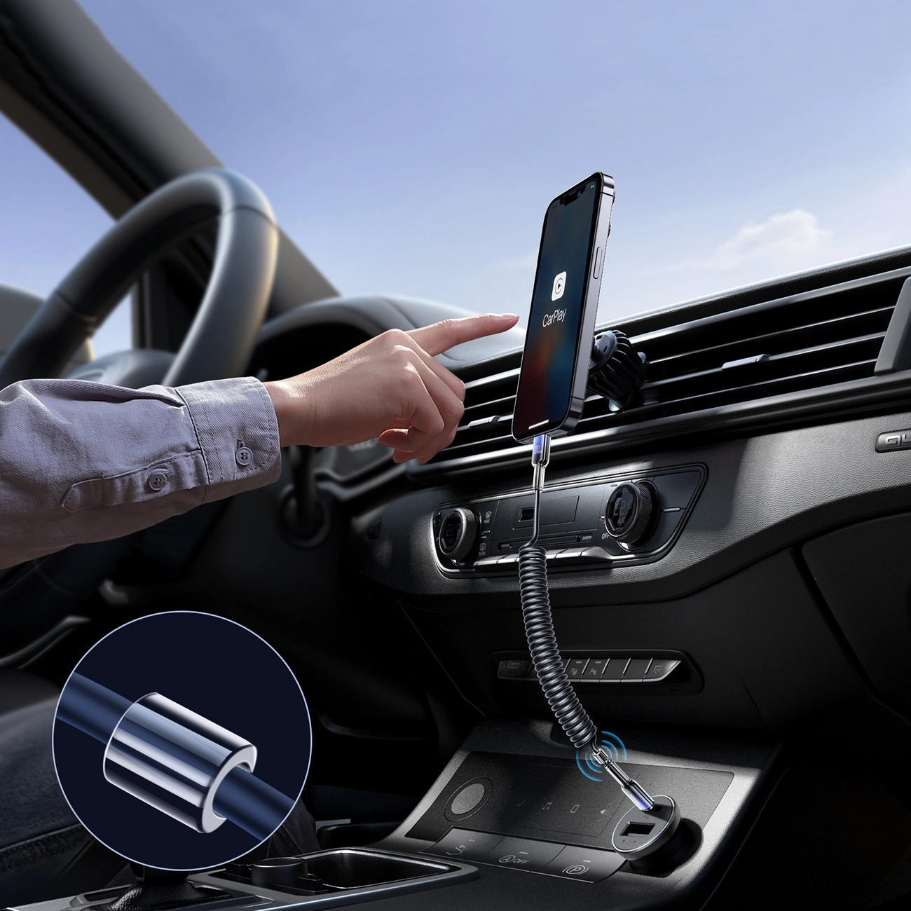 Data- og opladningskabel USB-C - Lightning Joyroom S-A43 Crystal, 30W, 1,5 m, Sort