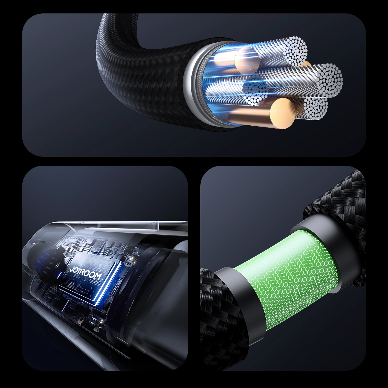 Data- og opladningskabel USB-C - Lightning Joyroom S-A16 Pro Prism Display, 30W, 1.2m, Sort