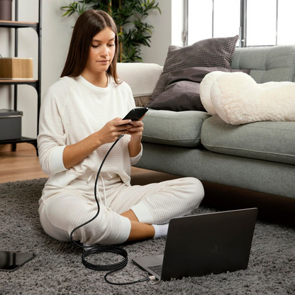 USB-C Data- og Opladningskabel - USB-C Tech-Protect Ultraboost EVO, 100W, 1m, Sølv