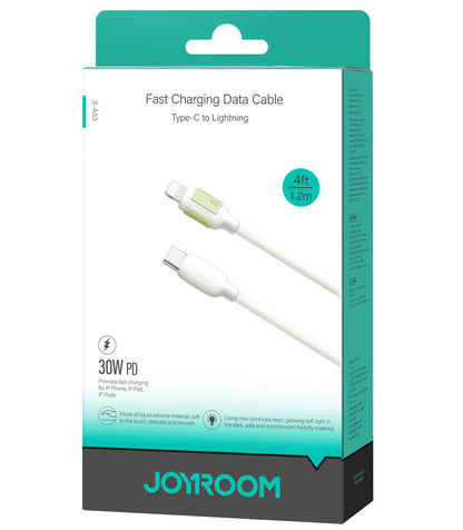 USB-C to Lightning Data and Charging Cable Joyroom S-A53, 30W, 1.2m, Beige