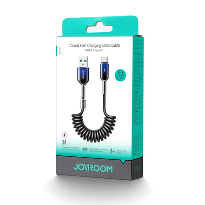 USB-A to USB-C Joyroom S-A43 Crystal Data and Charging Cable, 60W, 1.5m, Black