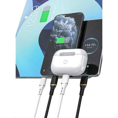 USB-C Data- og Opladningskabel - USB-C Dudao L25C, 30W, 1m, Hvid