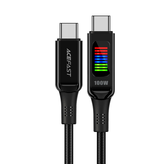 Data- og opladningskabel USB-C - USB-C Acefast C7-03, 100W, 1,2m, Sort