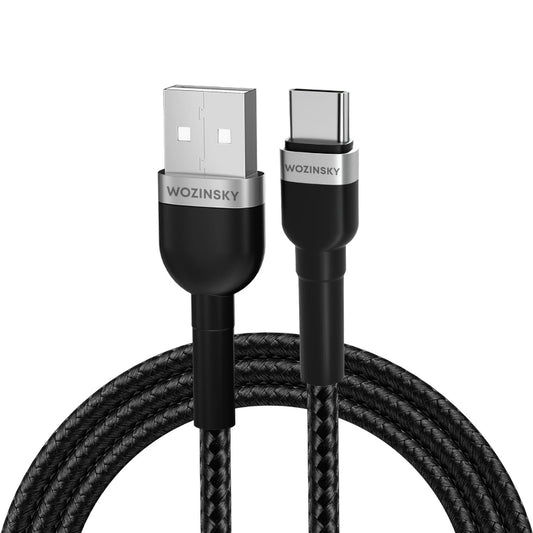 Data- og opladningskabel USB-A - USB-C WZK WNBAC1, 20W, 1m, Sort