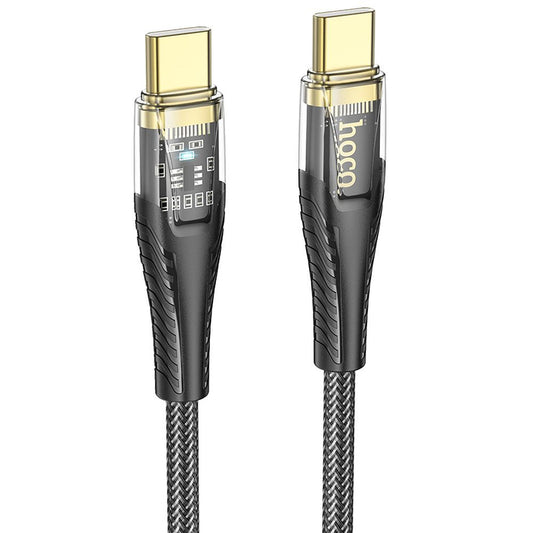 USB-C Data- og Opladningskabel - USB-C HOCO U121, 60W, 1.2m, Sort