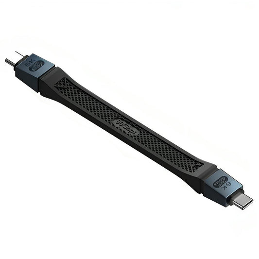USB-C data- og opladningskabel - USB-C OEM 8K Video, 240W, 0,13m, Sort