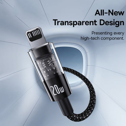 Data- og opladningskabel USB-C - Lightning Baseus Gem, 20W, 1m, Sort P10373001111-00