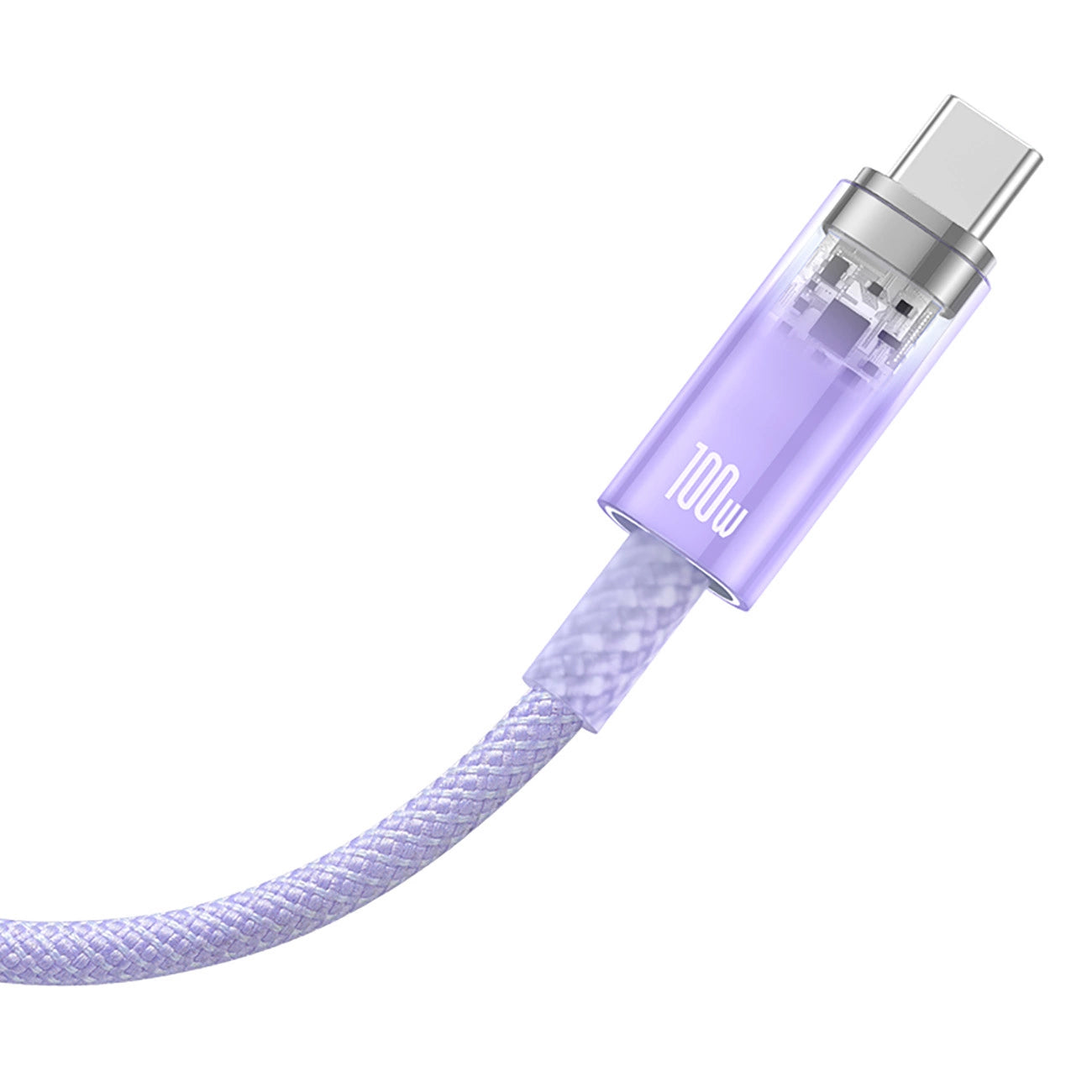 Data- og opladningskabel USB-A - USB-C Baseus Explorer, 100W, 1m, Lilla CATS010405