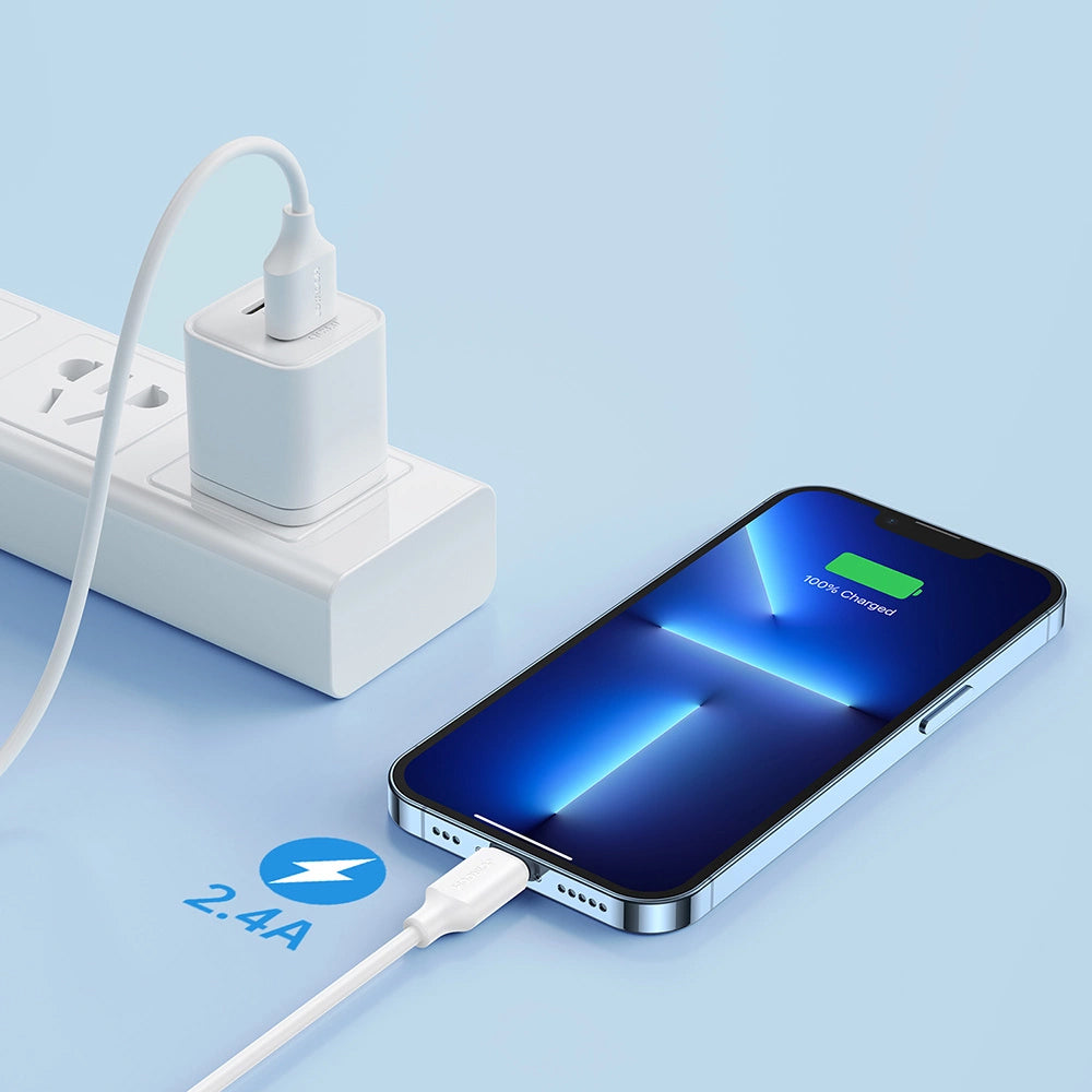 Data- og opladningskabel USB-A - Lightning Joyroom S-A9, 18W, 1m, Hvid