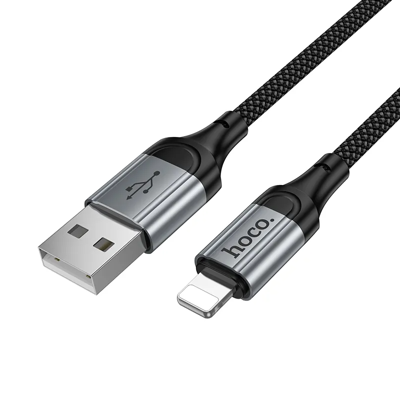 USB-A - Lightning Data og Opladningskabel HOCO X121, 27W, 1.5m, Sort