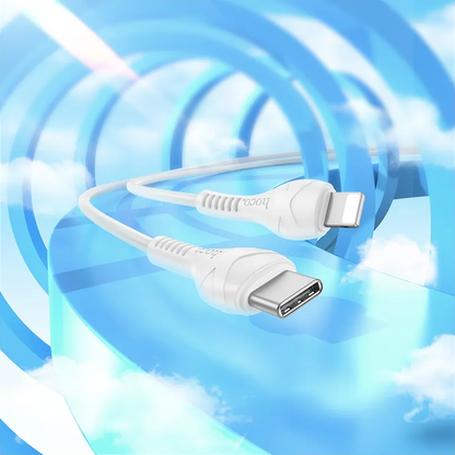 Data- og opladningskabel USB-C - Lightning HOCO X37, 27W, 1m, Hvid