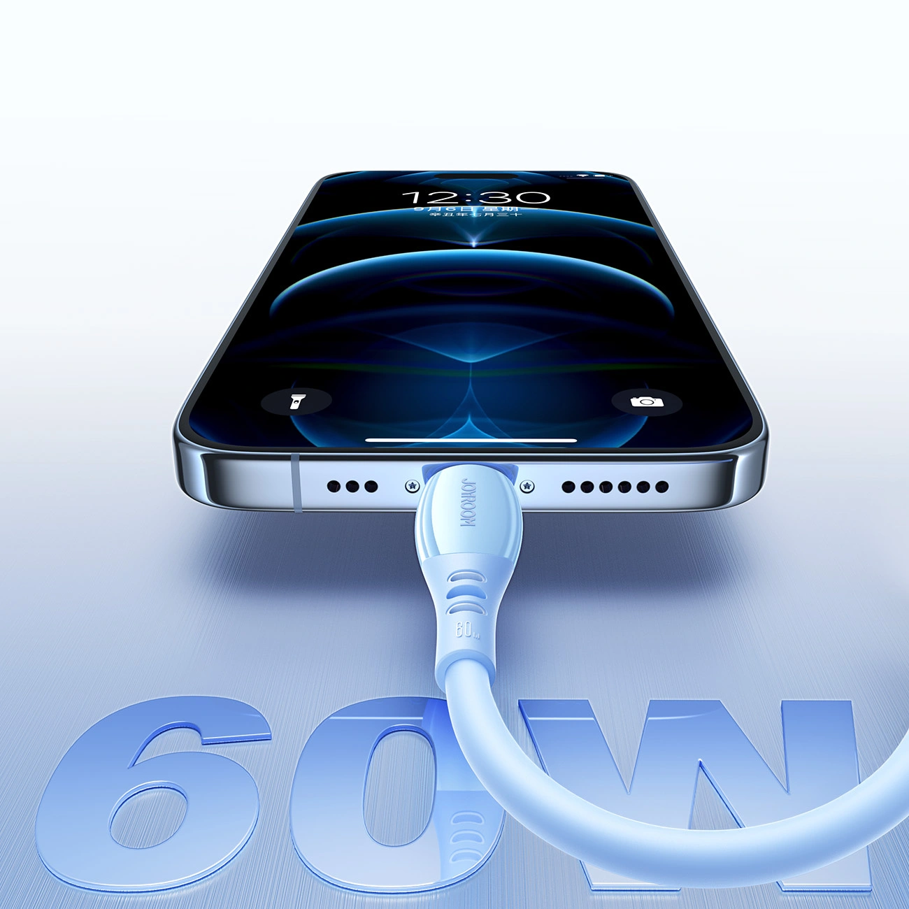 Data- og opladningskabel USB-C - USB-C Joyroom S-A59 Vibrant, 60W, 1.2m, Blå