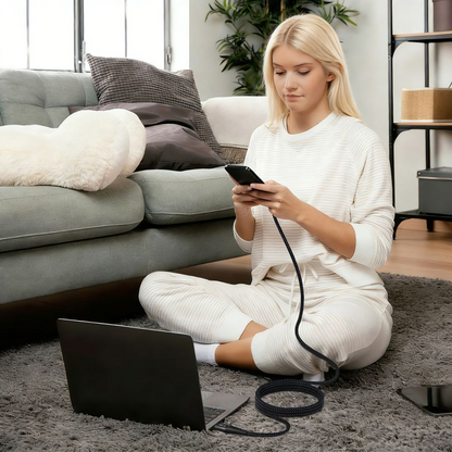 USB-C Data- og Opladningskabel - USB-C Tech-Protect UB11T Ultraboost, 100W, 2m, Sort