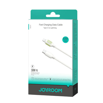 Data- og opladningskabel USB-C - Lightning Joyroom S-A53, 30W, 2m, Beige