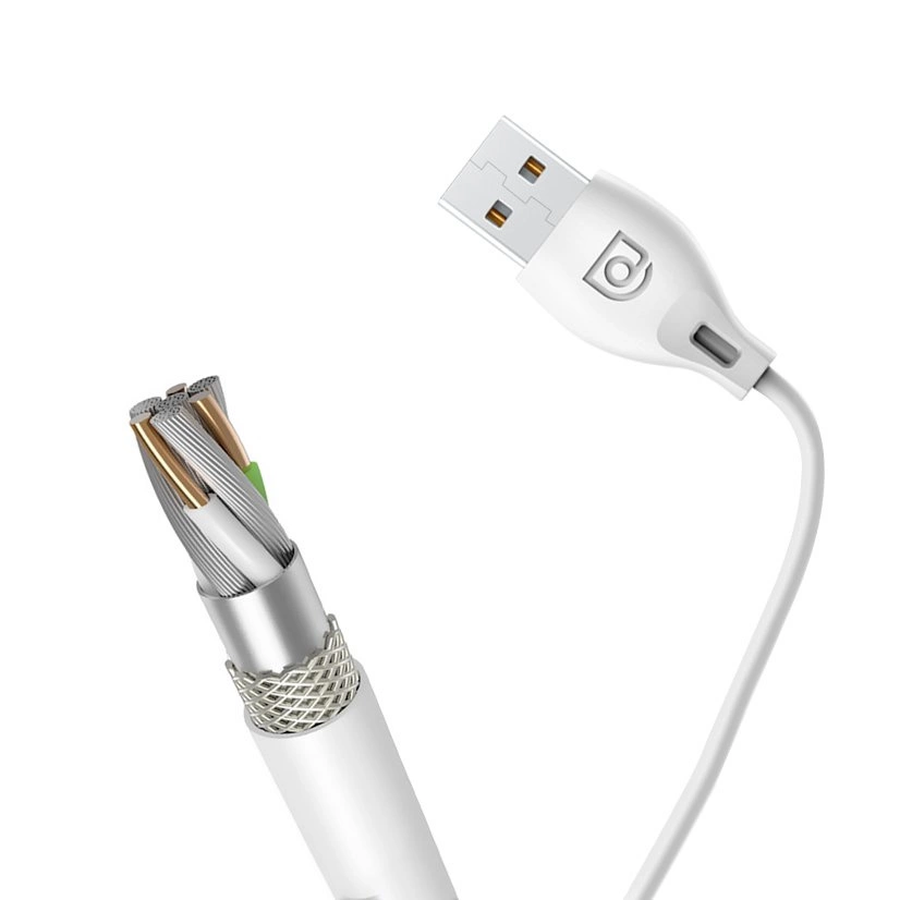 USB-A til Lightning data- og opladningskabel Dudao L4L, 18W, 1m, hvid
