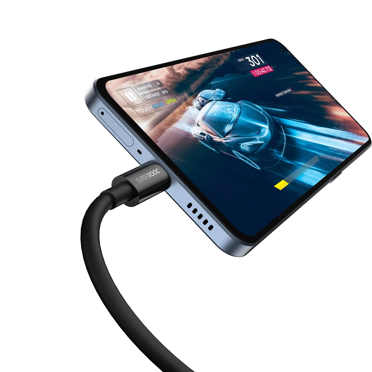 Data- og opladningskabel USB-A - USB-C Baseus Superior Series, 65W, 2m, Sort CAYS001001