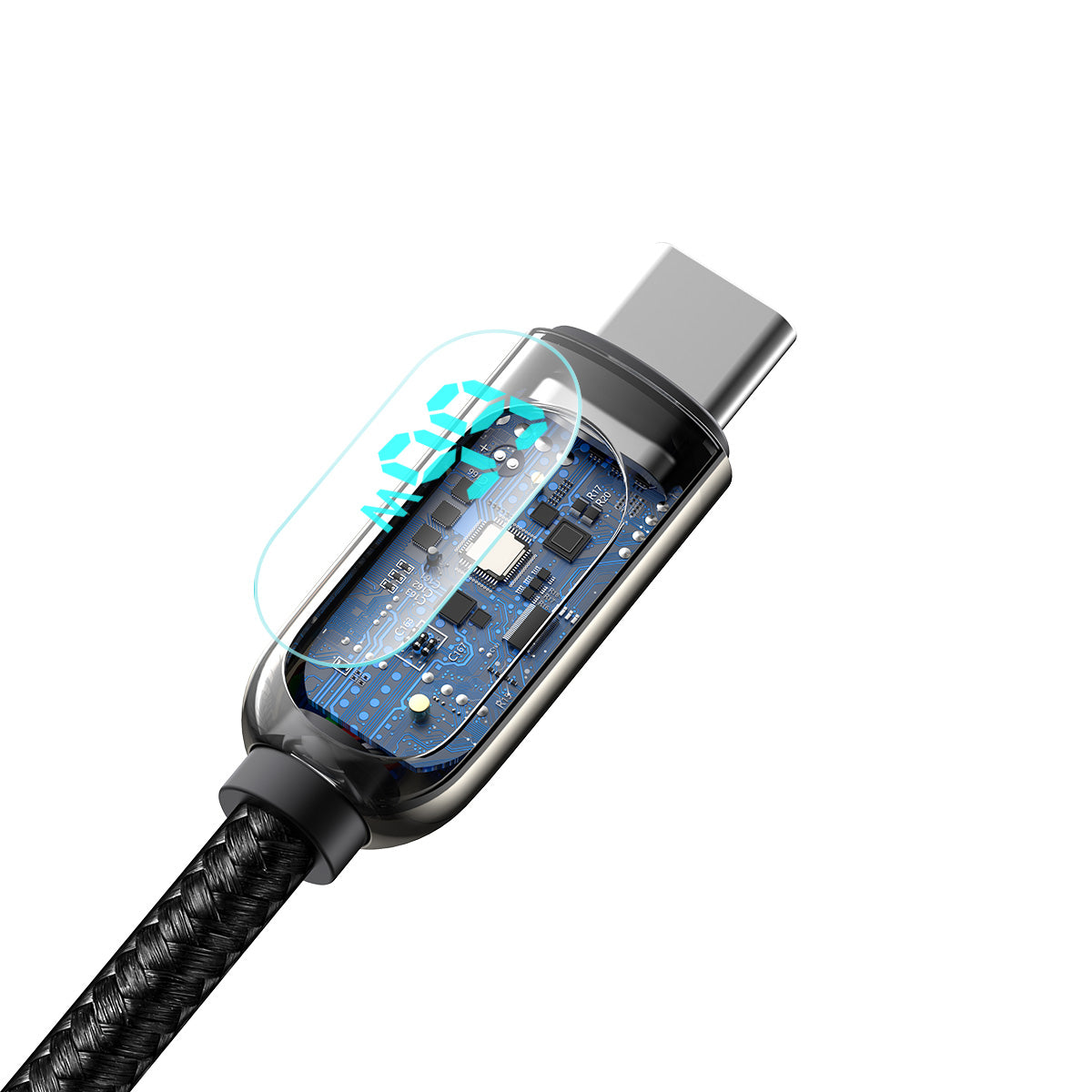 Data- og opladningskabel USB-A - USB-C Baseus Display, 66W, 2m, Sort CASX020101
