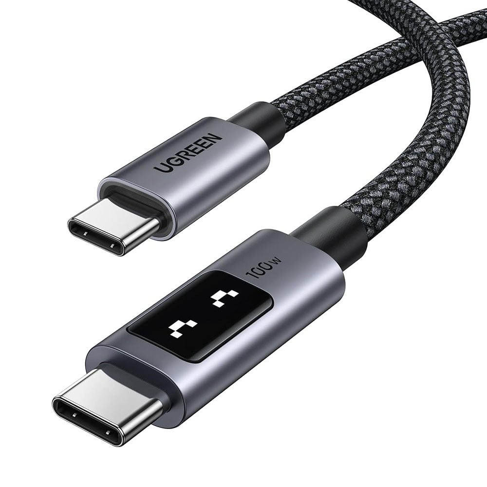 Data- og opladningskabel USB-C - USB-C UGREEN L509, 100W, 1m, Grå